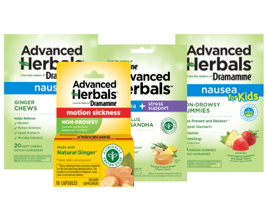 Dramamine Advanced Herbals products