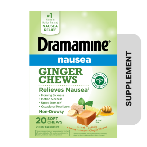 Dramamine Ginger Chews Non Drowsy