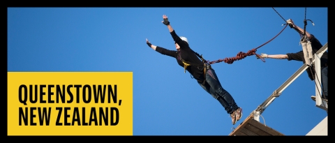 Bungy jumping in Queenstown, New Zealand
