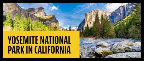 Aerial tour of Yosemite National Park in California